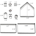 Pikkukuva 3 / 5: 10 Pack Gingerbread House Cookie Cutter Set