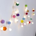 Miniatyrbild 4 av 5: Batteridrivna Led String Lights, Globe Pompoms Bollar Jul Inomhus (rosa) Färgglada Colorful