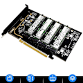 Pikkukuva 2 / 5: M.2 Nvme To Pcie 4.0 X16 -sovitinkortti, tukee 4 Nvme M.2 2280:ta, tukee Bifurcation Raidia black