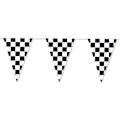 Miniatyrbillede 5 af 5: Ternet flag Sort og hvid 100 Ft Pennant Racing Banner Party