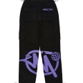 Miniatyrbillede 1 af 5: De nye Minus Two Cargo Pants Cargo Pants Soft Pants Pocket High Waist S Sort Lilla Sort-lilla M