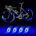 Miniatyrbillede 1 af 4: 4 X Led cykelhjul lys med 3 blinkende tilstande Led cykelhjul lys-blå
