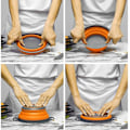 Miniatyrbild 5 av 5: 2 Foldable And Non-toxic Kitchen Colanders, Easy To Clean, 2 Sizes With Orange
