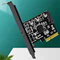 Miniatyrbild 3 av 5: Stationär PCie X4 till typ C Usb3.2 Gen2x2 20gbps Drive-free Expansion Riser Card Asm3242 Controller C as shown