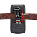 Miniatyrbild 5 av 5: 4,7 tums universal vertikal midjeväska i nylon för Iphone X & Iphone 8, Galaxy S6, Redmi 3 (svart)