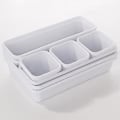 Miniatyrbillede 3 af 4: 8 stk. Plastskuffebeholdere Skuffe Bestikbeslag Husholdningsbord Diverse skuffeopbevaringsboks Gray