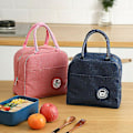 Pikkukuva 2 / 5: Lasten Aikuisten Lounaskassi Eristetty Kylmälaukku Picnic Bag School Lonch Box Tummansininen Dark Blue