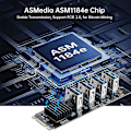 Pikkukuva 4 / 5: M.2 Nvme Key-m To 4 Ports Pci-e 1x USB 3.0 Riser Card, M.2 B-key Pci-e Adapter Card for Btc Miner E Black