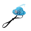 Pikkukuva 1 / 5: Kycklinghatt Fjäderdekor Elastiskt hakremm Justerbar Cosplay-keps Tupp Anka Papegoja Fjäderfä Huvudbonader Husdjurstillbehör Stad Blue