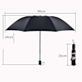 Pikkukuva 2 / 2: Sateenvarjo Miesten Sateen Nainen Tuulenpitävä Suuri Paraguas 3D Print Sunny Anti-Sun 3 Kokoontaittuva Sateenvarjo Outdoor Parapluie H