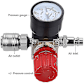 Miniatyrbild 3 av 5: Lufttrycksregulator trevägsventil 175psi 12bar 1/4 tums lufttrycksmätare för kompressor 3 Way Valve