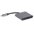 Miniatyrbillede 1 af 8: HC 04 Multifunktionel 3 i 1 Hub Type C til HDMI Output HD Konverter Adapter Dockingstation (grå)