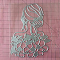 Miniatyrbillede 4 af 5: Flower Girl Cutting Die Diy Scrapbog Stempling Papir Cards Craft Stencil Form