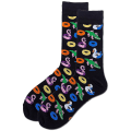 Pikkukuva 2 / 5: Unisex puuvillasukat - Eläinsukat, Ruokasukat, Print - Hauskat joulusukat style 27