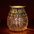 3D elektrisk glasdiffusor, aromatisk voksbrænder, duftlampe, natlampe, aromadiffusor