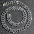 Miniatyrbild 3 av 4: Den nya Kubanska länkkedjor Herr Iced Out Miami Cuban Chain Halsband Silver/guld Bling Diamond Hip Hop Smycken För Kvinnor sliver