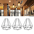 Miniatyrbilde 1 av 2: Metall Taklamper Jern Lampeskjerm Svart Retro Spisestue Soverom Hanglamp Iron Taklamper Mote Romantic Parlor Shade