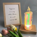 Miniatyrbillede 3 af 3: LED stearinlys "Pillar stearinlys, flammefri flimrende LED stearinlys" (sæt med 2)