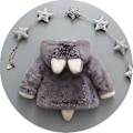 Miniatyrbillede 2 af 3: Hhcx-kids pige dreng vinter varm fleece hætte frakke imiteret pels jakke overtøj Gray 6-12 Months