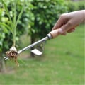 Miniatyrbild 2 av 5: Hand Weeder Stainless Steel Manual Root Weeding Fork Wood Handle Weeding Tool
