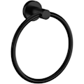 Miniatyrbillede 1 af 4: Sort håndklædering Håndklædeholder til badeværelse Håndklædeholdere Vægmontering Badeværelses hardware Enkel rund håndklædeophæng 304 rustfrit stål Matte Black