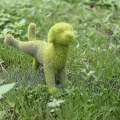 Miniatyrbillede 3 af 4: Imiteret buksbom Have Hunde Have Statue Grøn Simulering Flocking Dog Gårdsplads Skulptur Peeing Puppy