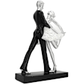 Miniatyrbilde 1 av 5: Par Ballettdans Skulptur Pardans Abstrakt statue Enkel stil Harpiks Moderne Dekorativ For Stue Kontor (ballettdans For To Personer) Hugging Double Ballet Dance
