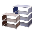 Miniatyrbillede 2 af 4: 3/4/5 lags samling skostativ Non-woven støvtæt skoarrangør Hjemmeskohylde Navy 5 Layer