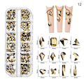 Miniatyrbild 1 av 5: 3d Glitter Nail Art Ab/färgglad Hotfix Rhinestones Flatback Crystal Diamond Gems Multi Size12 Gird Style 24