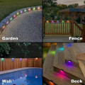 Miniatyrbillede 1 af 2: Solar Deck Lights 16 Pack Udendørs Step Lights Vandtætte Led Solar Lights Til rækværk Trapper Stige Hegn Gårder og passager Warm White 8PCS