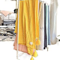 Miniatyrbillede 1 af 5: Nordic Tassel Strikket Kugletæppe Uldtæppe Kontor Aircondition Frokostpause Tæppe Sjal Tæppe Sofa Fritid Tæppe Tæppe yellow 130*170cm