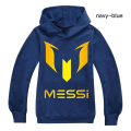 Miniatyrbilde 3 av 3: The New Kids Messi Print Uformell hettegenser Gutter Hette Topp Genser Present 214y Navy Navy 140CM 8-9Y
