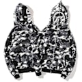 Miniatyrbild 1 av 2: Den nya Luvtröja för herr Camo Loose Zipper Jacka Sweatershirt För Herr Pojke Grey Black Grey Black M