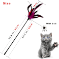 Miniatyrbild 5 av 5: Cat Wand Toy Feather Stick Cat Toys, 6 st Cat Feathers Wand Toy, Interactive Cat Toy Feather Wand För Innekatter