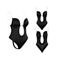 Miniatyrbillede 4 af 5: Fjernelse usynlige skulderstropper Body Shaper U-formet V-hals Wear-Black-M