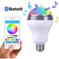 Miniatyrbild 9 av 9: Den nya Bluetooth glödlampa högtalare, trådlös E27 Smart LED glödlampa lampbelysning med RGB färgbyte musikspelare smartphone app kontrollerad