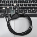Miniatyrbilde 2 av 4: Ladekabel Type C til 2 Type C Hanne Til Hanne Støtter Lading Pluggbar Svart Black