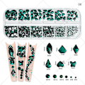 Miniatyrbild 1 av 5: 3d Glitter Nail Art Ab/färgglad Hotfix Rhinestones Flatback Crystal Diamond Gems Multi Size12 Gird Style 6