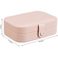Miniatyrbillede 3 af 4: Smykkeskrin Premium smykker Organizer Case Pu Læder Forskellige rum Pink