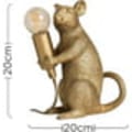 Miniatyrbillede 4 af 5: Moderne metallisk guldmalet rotte designer bordlampe