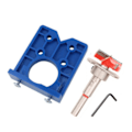 Miniatyrbild 1 av 10: Dold Hinge Jig Kit 35mm ABS med exakt legering Hinge Borrningshål Router Jig för möbler