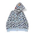 Miniatyrbild 1 av 2: Den nya Luvtröja för herr Camo Loose Zipper Jacka Sweatershirt För Herr Pojke Cyan Blue Cyan Blue M