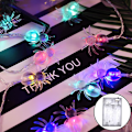 Miniatyrbilde 2 av 5: Halloween Ghost Festival Lilla Spider Led String Lights Batteriboks Usb Festpynt Lykt color 7