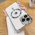 Miniatyrbild 1 av 4: Mode Transparent Magnetisk Trådlöst Case För Magsafe För Iphone 14 Plus 13 12 11 Pro Max Plating Mjukt Cover Silver For iPhone 14Pro Max