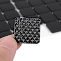 Miniatyrbilde 2 av 4: Sklisikker selvklebende gummifotputer Sort Funiture Stolputer Protector Gulvbeskyttere Square 48pcs