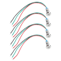 Miniatyrbillede 4 af 8: 4-Deles Metal LED Indikatorlys Sæt, Fælles Katode, 8mm 12-24V Rød & Grøn til Industriel Kontrol