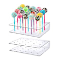 Miniatyrbild 4 av 4: 2 st/ set Pop Hållare Creative Slitstark Dubbellager Design Akryl 20 Hål Cake Pop Stand Rack för fest