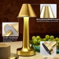 Miniatyrbillede 3 af 4: Touch Sensor Bar Opladningsbar bordslampor (gyllen) Gold B