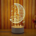 Miniatyrbilde 1 av 2: Julepynt til hjemmet Tre Elg 3d Akryl Nattlys Julegave Nyttår Home Decore String Lights Julenissen Ornament 455687 8