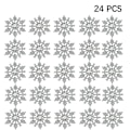 Miniatyrbillede 2 af 3: 24 stk Plast Glitter Snefnug Ornamenter Juletræspynt